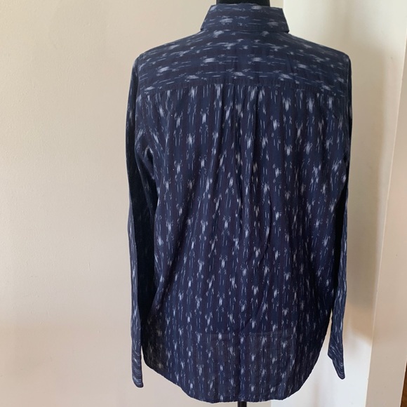 J.Crew Metallic-striped Ikat Button Down, Sz 6 - Picture 3 of 9
